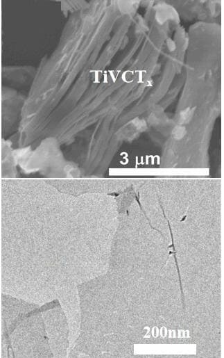 tivctx mxene phase powder sem
